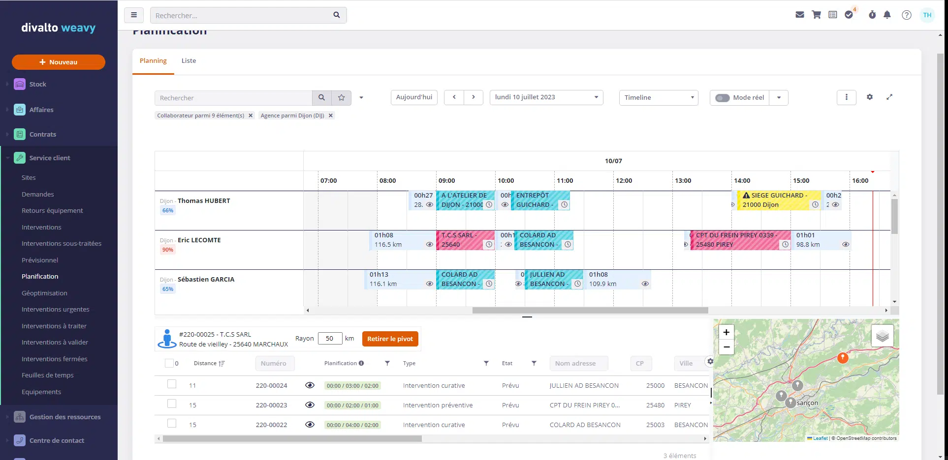 Planification inter CRM