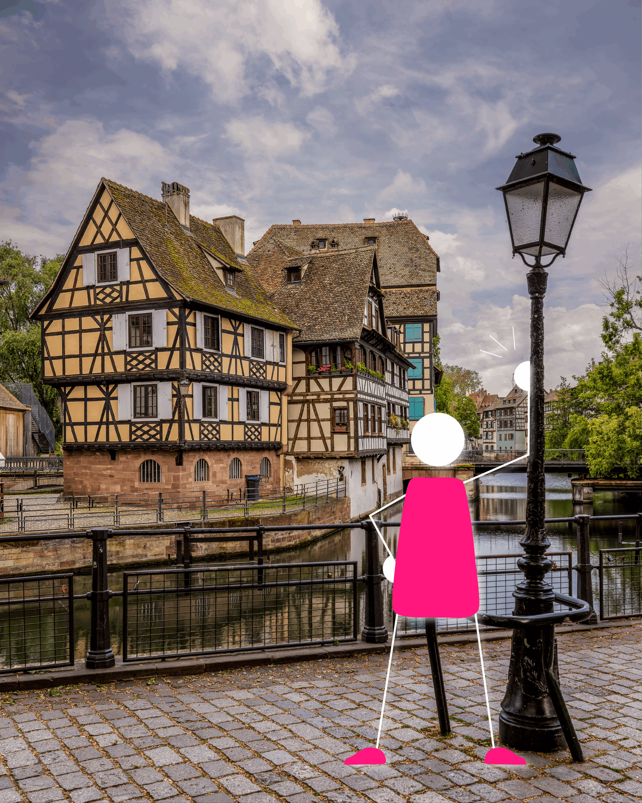 un bonhomme SYXPERIANE à Strasbourg