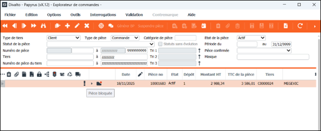 explorateur de commande divalto