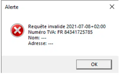 requete invalide recherche sirene divalto